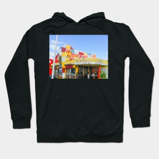 Classical retro American Diner Deluxe bright signage and colors. Looks great on a sticker and even better as a canvas print on your wall Hoodie